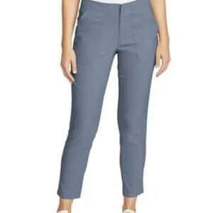 Eddie Bauer Horizon Straight Ankle Pants Women's Slate Blue Pants Sz 12